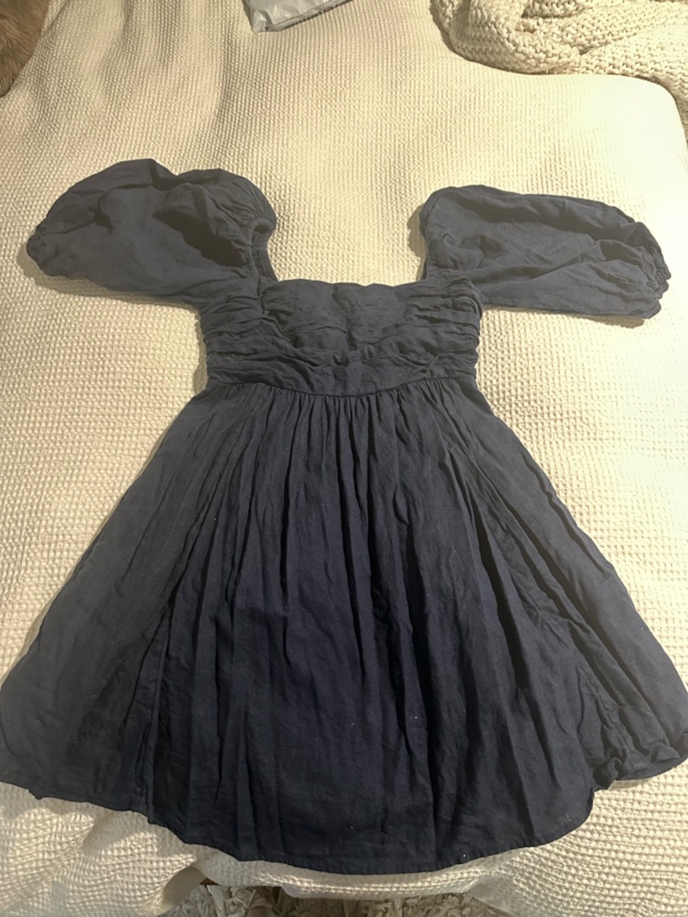 Abercrombie Navy Emerson Linen Dress